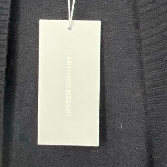 NWT ANTONIO MELANI Cashmere Zoe Cardigan Sweater Women's XL Black Open Shawl New - Picture 6 of 12
